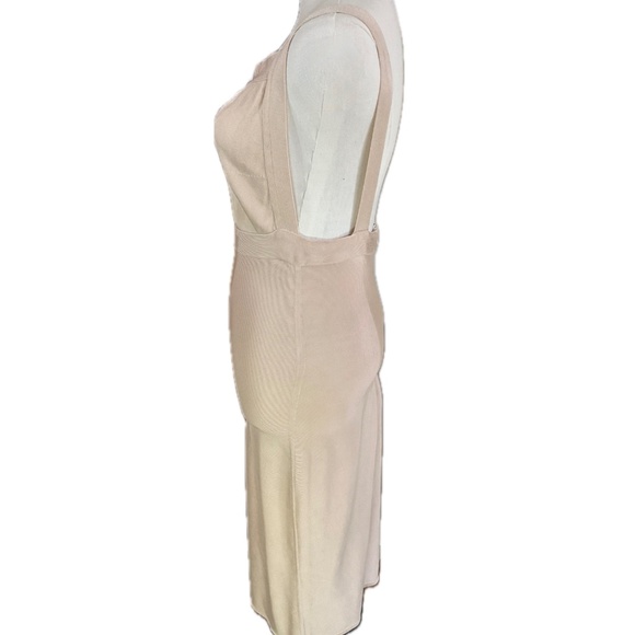 Herve Leger Apron Front Backless Maxi Dress Vintage Archive Pale Blush size S - Picture 7 of 11
